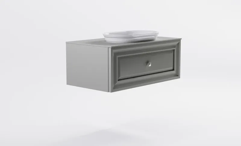Тумба с раковиной Astra-Form Шарм 4631177715082 90 см серый матовый
