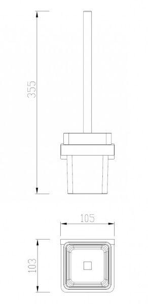 Щётка для туалета ABBER Westen AA1732G золото матовое Щётка для туалета ABBER Westen AA1732G золото матовое