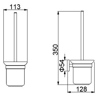 Щётка для туалета Timo Saona 13061/17 золото матовое