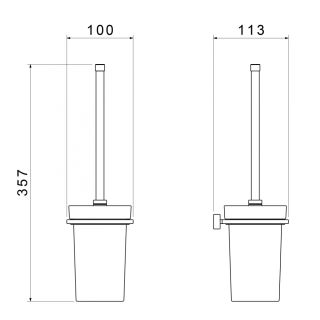 Ёрш для туалета Timo Torne 43061/03 чёрный матовый