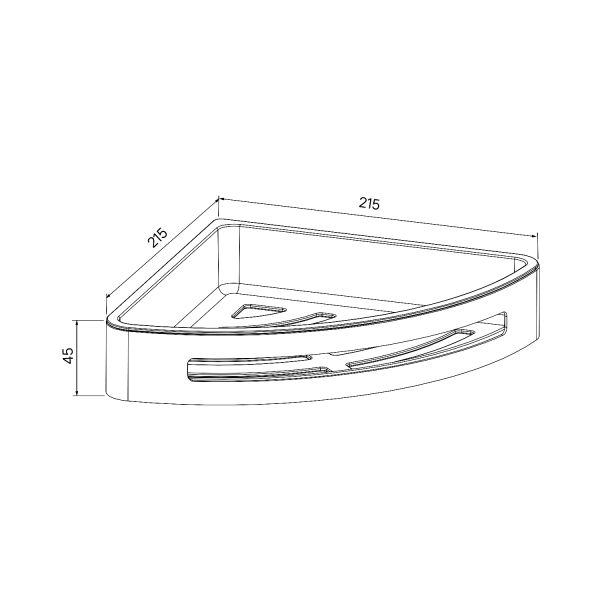 Полка IDDIS Optima Home 21,5x21,5см хром SHE11SPi44