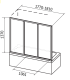 Шторка на ванну Ravak Supernova AVDP3-180 40VY0102Z1 Transparent профиль белый