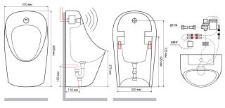 Писсуар подвесной Laguraty Sensor 310 белый Писсуар подвесной Laguraty Sensor 310 белый