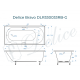 Ванна из литьевого мрамора Delice Bravo DLR330033RB-G 160x70 глянцевая с чёрными ручками