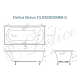 Ванна из литьевого мрамора Delice Bravo DLR330035RB-G 170x75 глянцевая с чёрными ручками