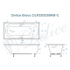 Ванна из литьевого мрамора Delice Bravo DLR330038RB-G 180x75 глянцевая с чёрными ручками