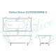Ванна из литьевого мрамора Delice Bravo DLR330039RB-G 190x90 глянцевая с чёрными ручками