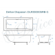 Ванна из литьевого мрамора Delice Diapason DLR330005RB-G 170x70 глянцевая с чёрными ручками