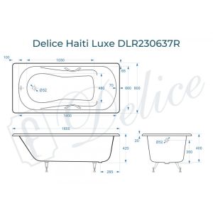 Ванна чугунная Delice Haiti Luxe DLR230638 170х80