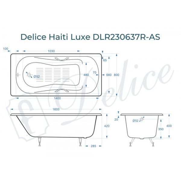Ванна чугунная Delice Haiti Luxe DLR230638 170х80 Ванна чугунная Delice Haiti Luxe DLR230638 170х80