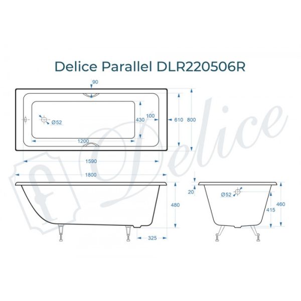 Ванна чугунная Delice Biove DLR 220509 170x75см белый Ванна чугунная Delice Biove DLR 220509 170x75см белый
