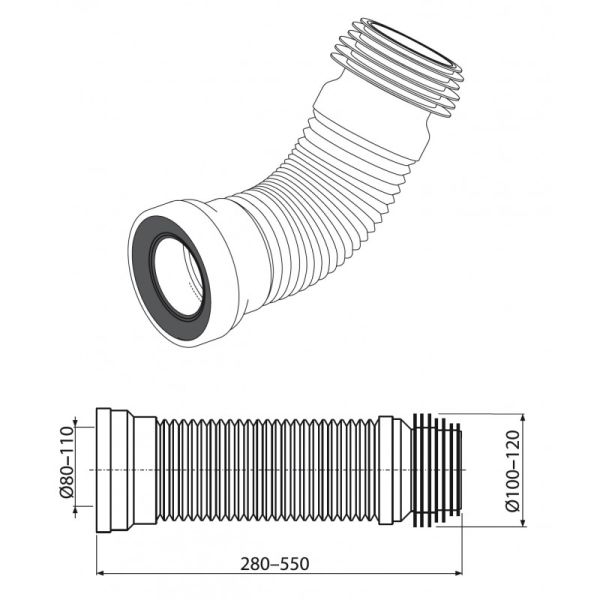 Гофра AlcaPlast A97 Гофра AlcaPlast A97