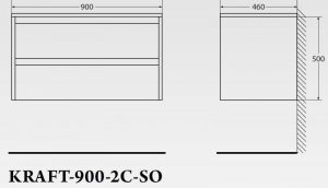Тумба под раковину BelBagno подвесная 90x50см Bianco Opaco KRAFT-900-2C-SO-BO