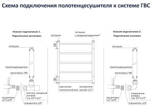 Водяной полотенцесушитель Aquatek Либерти AQ RR1610BL П16 50x110см чёрный муар