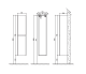 Шкаф-колонна BelBagno правосторонний 35x170см Rovere Bianco ANCONA-N-1700-2A-SC-WO-L