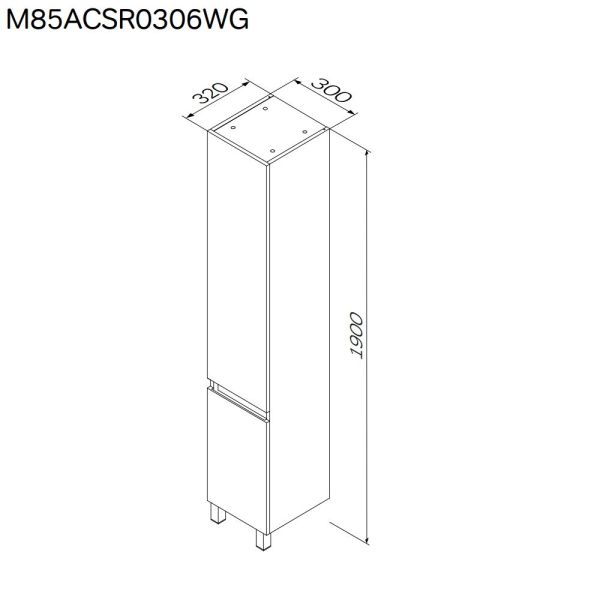 Шкаф-колонна Am.pm X-JOY M85ACSR0306WG правый 30 см белый глянец Шкаф-колонна Am.pm X-JOY M85ACSR0306WG правый 30 см белый глянец