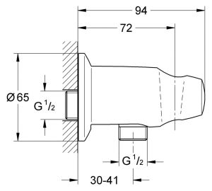 Подключение для душевого шланга Grohe Movario 28406000 хром
