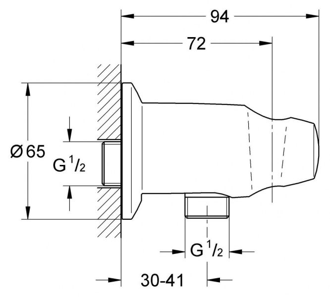 Подключение для душевого шланга Grohe Movario 28406000 хром