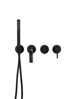 Смеситель для ванны Filarete Roun FL2122BL чёрный матовый