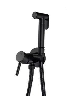 Гигиенический душ со смесителем Filarete Roun FL100BL чёрный матовый