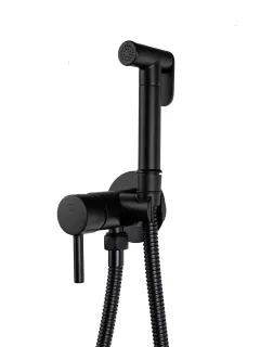 Гигиенический душ со смесителем Filarete Roun FL100BL чёрный матовый
