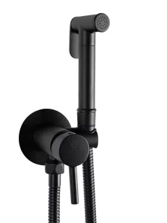 Гигиенический душ со смесителем Filarete Roun FL100BL чёрный матовый
