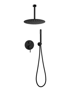 Душевой комплект Filarete Roun FL1024BL чёрный матовый