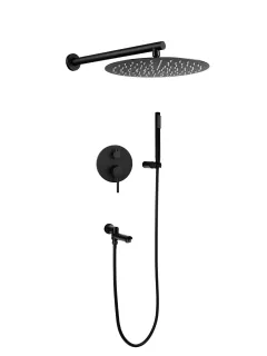 Душевой комплект Filarete Roun FL1020BL чёрный матовый