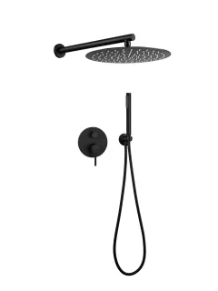 Душевой комплект Filarete Roun FL1023BL чёрный матовый
