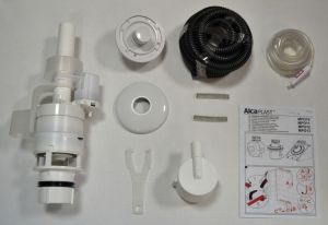 Кнопка пневматического смыва на расстоянии AlcaPlast белая MPO10