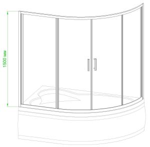 Шторка на ванну Royal Bath Alpine 140см белый RB140ALP-C