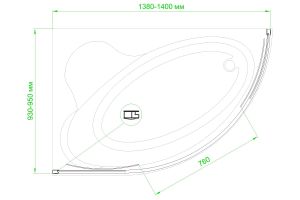 Шторка на ванну Royal Bath Alpine 140см белый RB140ALP-C