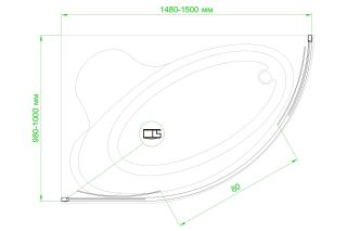 Шторка на ванну Royal Bath Alpine 150см хром RB150ALP-T-CH