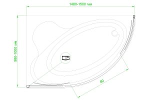 Шторка на ванну Royal Bath Alpine 150см белый RB150ALP-C