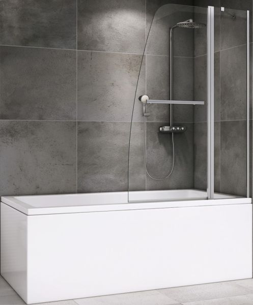 Шторка на ванну ABBER Ewiges Wasser AG50100 100см хром