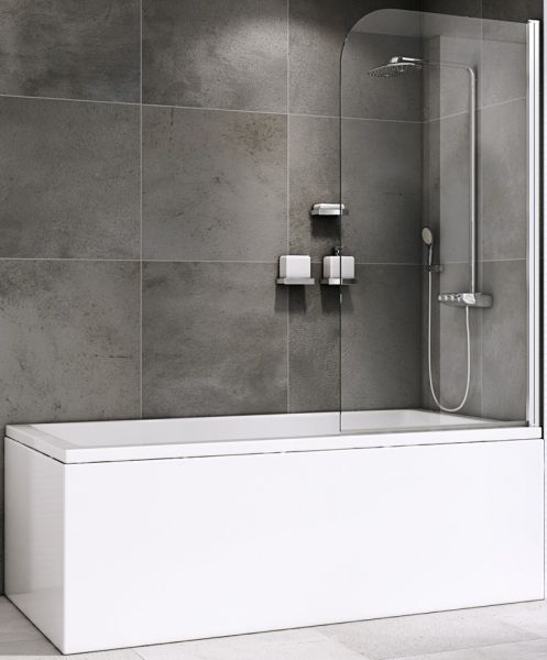 Шторка на ванну ABBER Ewiges Wasser AG52080 80см хром