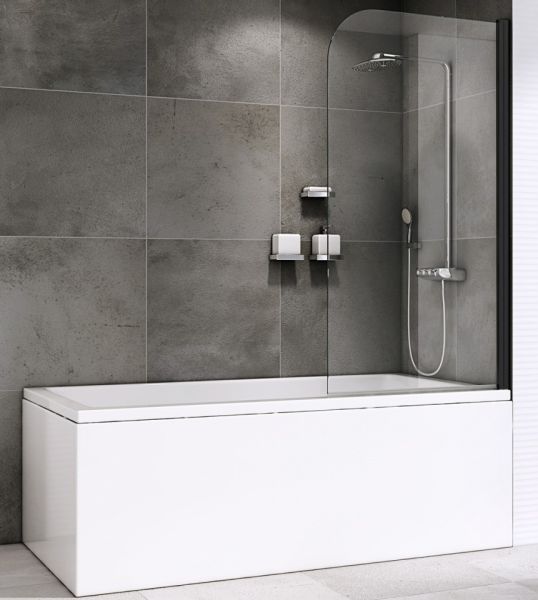 Шторка на ванну ABBER Ewiges Wasser 80см чёрный AG52080B