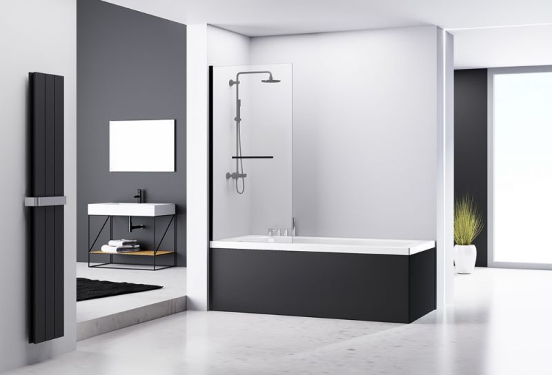 Шторка на ванну ABBER Immer Offen 100см AG70100B