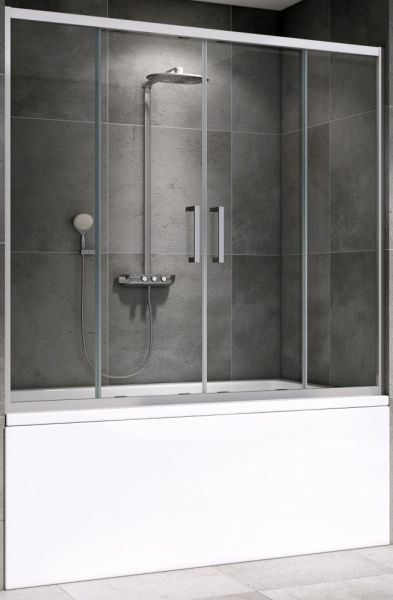 Шторка на ванну ABBER Schwarzer Diamant AG57170 170см хром