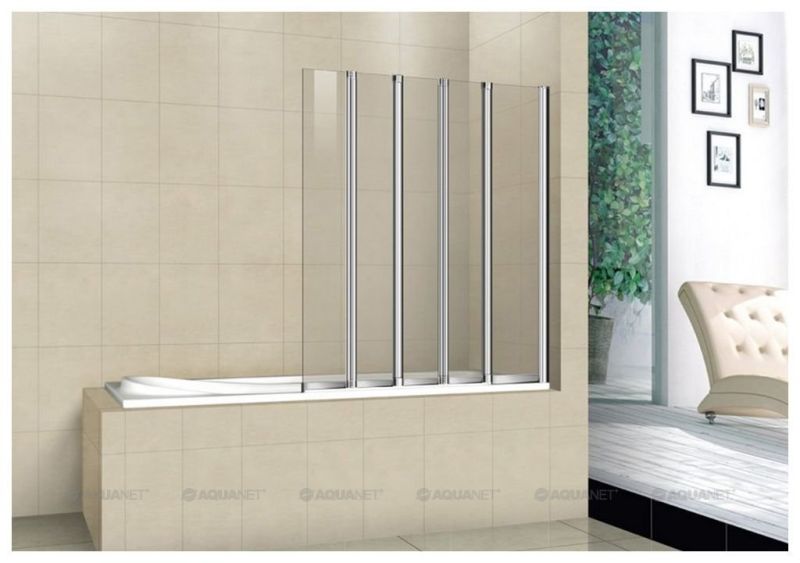 Шторка на ванну Cezares PRATICO-V-5-120/140-C-Cr