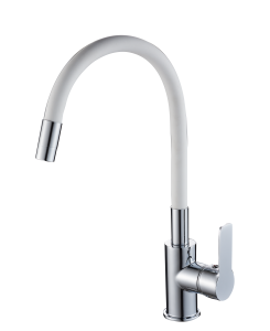 Смеситель для кухонной мойки с гибким изливом RUSH Siple (SI7335-60White)