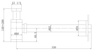 Сифон для раковины ABBER AF0030G золото матовое