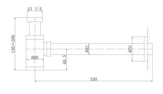 Сифон для раковины ABBER AF0030NG никель Сифон для раковины ABBER AF0030NG никель
