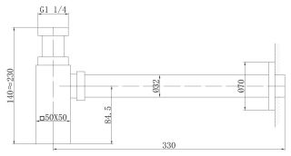 Сифон для раковины ABBER чёрный матовый AF0031B Сифон для раковины ABBER чёрный матовый AF0031B