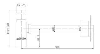 Сифон для раковины ABBER AF0031NG никель Сифон для раковины ABBER AF0031NG никель