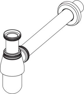 Сифон для умывальника ?32, цельнометаллический, с накидной гайкой 5/4", арт. A431 Сифон для умывальника ?32, цельнометаллический, с накидной гайкой 5/4", арт. A431