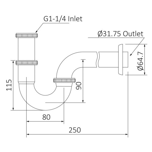 Сифон для раковины Timo 961/17L золото матовое Сифон для раковины Timo 961/17L золото матовое