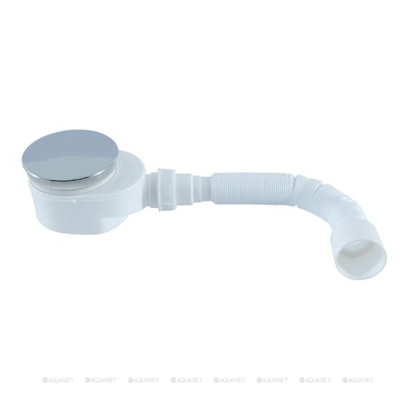Сифон для душевого поддона Aquanet 302124 с накладкой белый