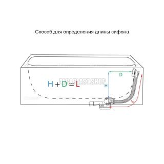 Слив-перелив для ванны AlcaPlast с напуском воды через перелив клик-клак 57см металл-пластик хром A508KM Слив-перелив для ванны AlcaPlast с напуском воды через перелив клик-клак 57см металл-пластик хром A508KM