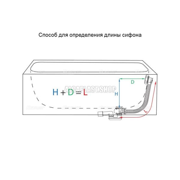 Слив-перелив для ванны AlcaPlast клик-клак 57см хромированный пластик A505CRM
